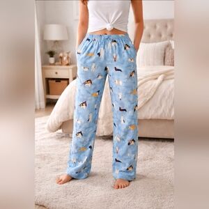 L.L Bean Dog Print Pajama Pants -M